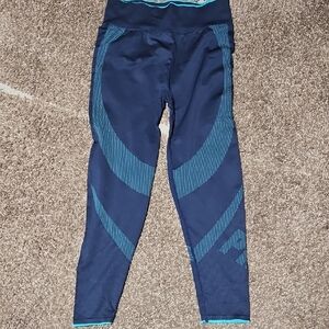 Victoria's Secret Navy and Teal Leggings